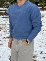 Angora round knitwear