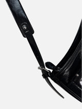 buckle stud shoulder bag