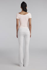 Sheer Romance Printed Top, Pink