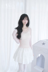 シースルーレイヤードラブリーTシャツ