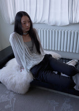 Lotus Drape Scarf Top (Ash Cream)