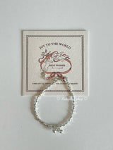 Bamboo-jointed Silver Beaded Bracelet