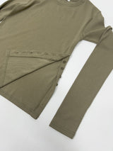 ワンスリットボタンテンションTシャツ