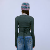 Double Layered Strap Top (KHAKI)