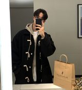  Liu Wool Overfit Duffel Coat