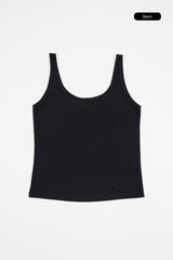 Soriel ribbed U-neck sleeveless