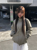 クラムフラップポケットコットンボンバージャケット