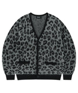 LEOPARD HAIRY KNIT CARDIGAN
