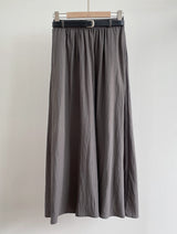 Ronda Layered Shirt Banding Skirt Set (Belt Set)