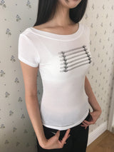 ミュホナポレオンプリント半袖Tシャツ