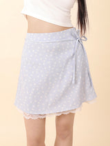 Lace Flower Mini Skirt