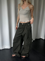 Utility strap cargo pants(3color)