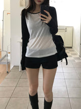 ラグランオフショルダーTシャツ(3 colors)
