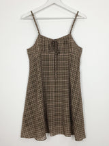 Ribbon Plaid Mini One Piece (2color)