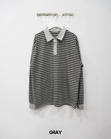 ウォッシュストライプピキュTシャツ