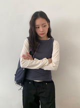 ポーツスパンラウンドロングスリーブT
