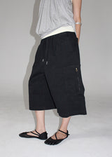 ZIPPER CARGO BERMUDA PANTS