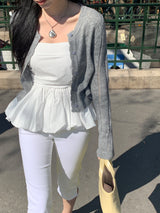 [MADE] Fleeve Wool Skashi Punching Cardigan