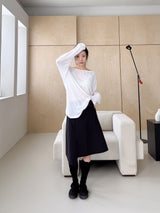  BUCKLE WRAP NYLON SKIRT