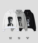 [Unisex] Crop printing hood t-shirts(3color)