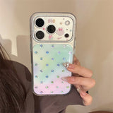 [1+1BOGO] Colorful Polka Dot Gold Accent Full Cover iPhone Case (iPhone 14–17 Series)