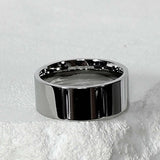 SS-8mm None logo simple ring_silver