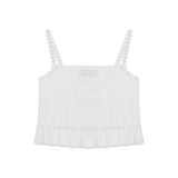 Ribbon Frill Sleeveless (White)