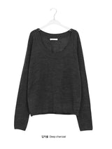 Pabor Deep U-Neck Loose-Fit Knit