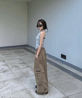 (PT) MMワイドマルチカーゴパンツ(BEIGE)