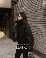 [MADE] Benny Cropped Shearling Jacket
