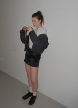 Silky Skirt Pants [black]