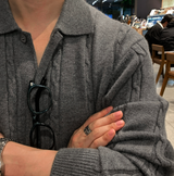 all-day cloth knit collar cardigan