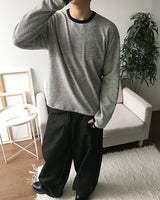 ラブクロップコントラストニット