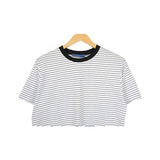スローアンストライプTシャツ