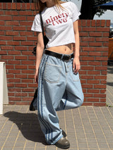 [Unisex] マックスリバーストラックワイドデニムパンツ