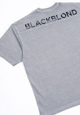 BBD 隠しスローガン ピグメント Tシャツ (グレー)