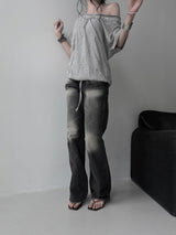 cat brush wide denim