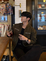 Owen knitwear suede jacket