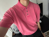 ASCLO Pigment Collar Short Sleeve Knit (5color)