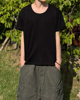 Erne Crop Over U Neck Short Sleeve Tee