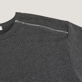 ASCLO Shoulder Zipper Rib T Shirt (3color)