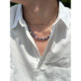 [HANDMADE] Blue gemstone necklace