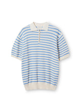 LMN Chief Dangora Semi Zip-Up Short Sleeve Knitwear (4 colors)