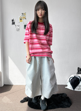 ドゥギー ストライプ オーバーサイズ Tシャツ 3カラー