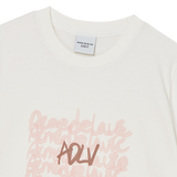 25SS オイルペイティンググラフィックウーマンショートスリーブTシャツ クリーム