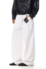 Five-Buttons Curved Jeans