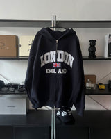 CV London embroidery hoodie zip-up (3C)