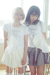 frill balloon skirt(white)