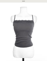 cotia lace square sleeveless top
