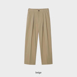 LMN DeFace Two-Tuck Cotton Semi-Wide Pants (4 colors)